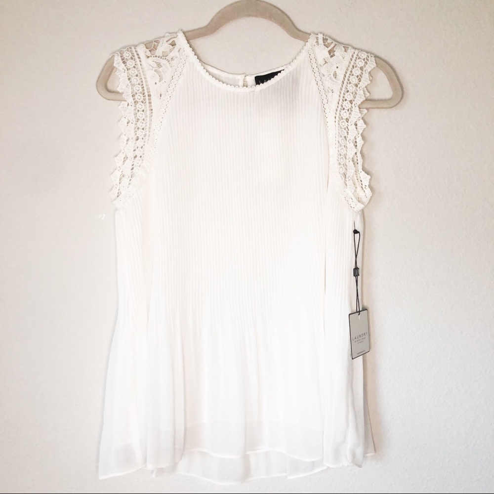 Laundry by Shelli Segal lace white blouse - Picture 9 of 9